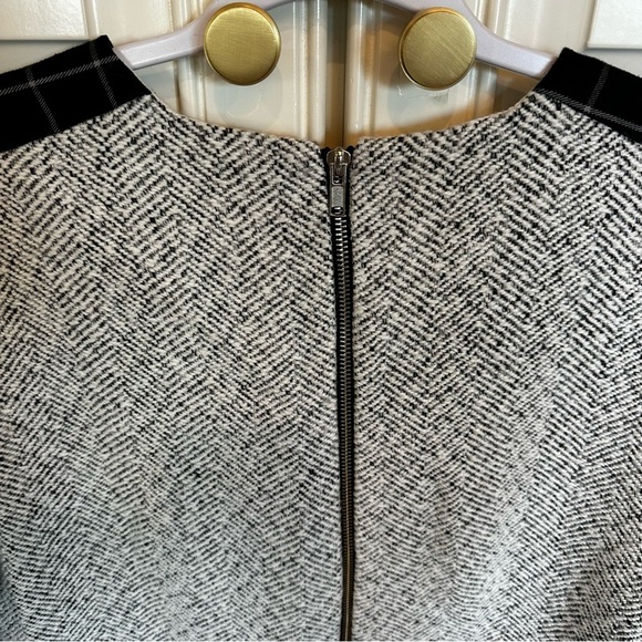 H:Connect Tweed Herringbone Plaid Boucle Women’s Mini Dress Preppy Winter Size S - Picture 6 of 9